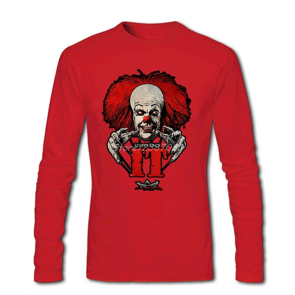Футболка Pennywise It хлопковая с круглым вырезом и длинным рукавом Мужская