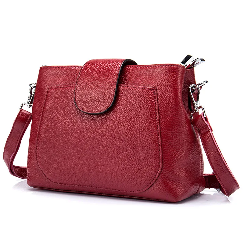 Wine Red COMFORSKIN женская сумка-мессенджер Bolsas Feminina брендовая дизайнерская натуральная кожа европейский и американский стиль сумки на плечо - Цвет: Wine Red