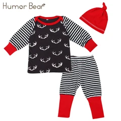 Humor Bear/Новинка года; комбинезон для маленьких мальчиков и девочек; теплая одежда с длинными рукавами и принтом; комбинезон с капюшоном; комплект одежды