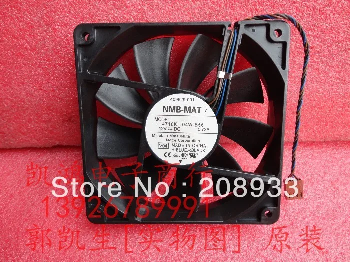NMB 4710KL 04W B56 12V 0.72A 12CM 12025 четырехпроводный PWM Термостатически управляемый