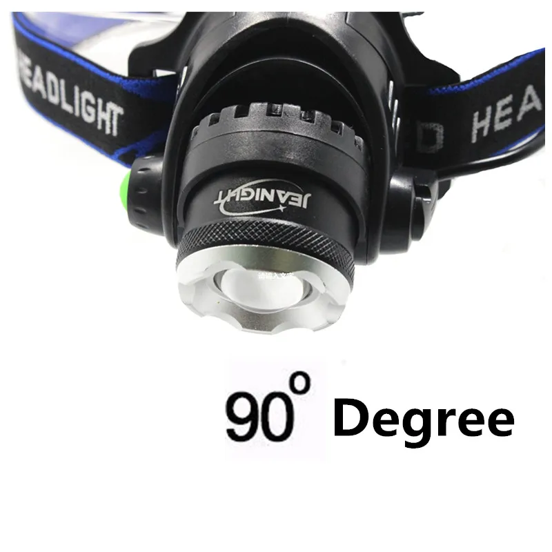 Jeanight LED фара CREE L2 светодиодные фары Перезаряжаемые Факел Увеличить 18650 Фары для