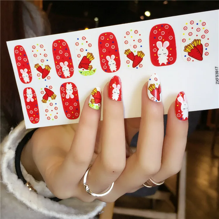 Sweet nail stickers waterproof long lasting cute Nails Sticker | Красота и здоровье
