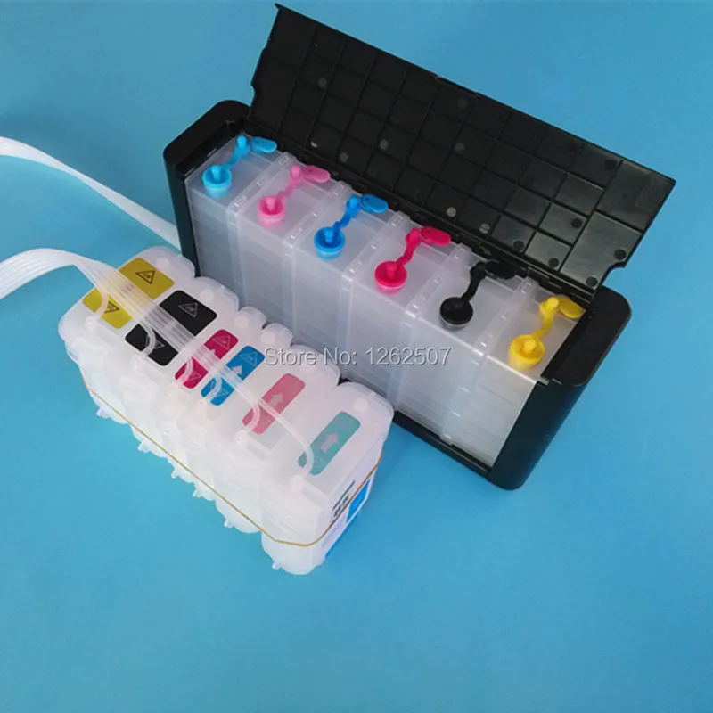 

84 85 6Colors Bulk Ciss System Continuous Ink Supply System For HP84 85 For HP Designjet 130 30 90 Printers Onk System