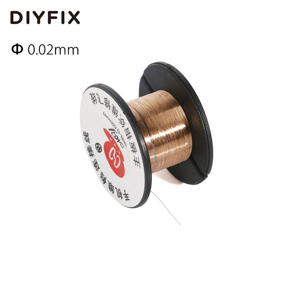 DIYFIX 0,02 мм PCB Link провод медная пайка провода обслуживания перемычка для мобильного телефона компьютера для сварки печатной платы инструменты для ремонта