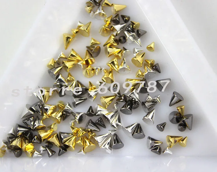100 шт./партия цвета: золотистый серебристый черный металлические украшения для