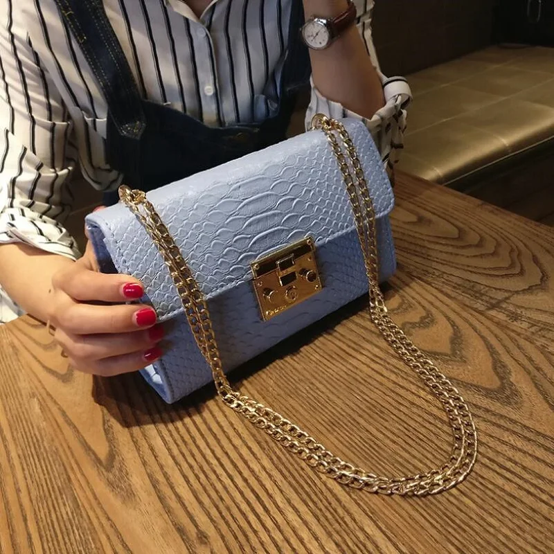 Модная дизайнерская дамская сумочка с клапаном из крокодиловой кожи маленький