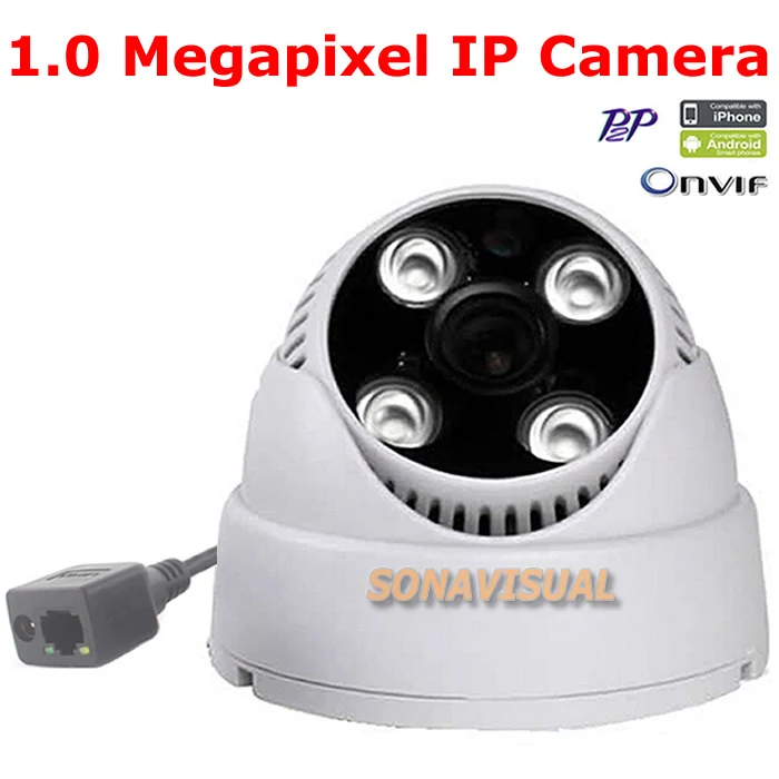 1.0Megapixel Security Network HD 1.0MP IP Camera Onvif IR-Cut P2P Function 4Pcs Array Dome Indoor Home IR System | Безопасность и