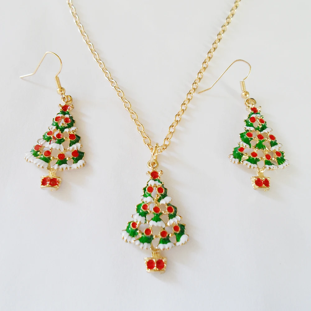 2020 Самые продаваемые комплекты ювелирных изделий в виде рождественской елки