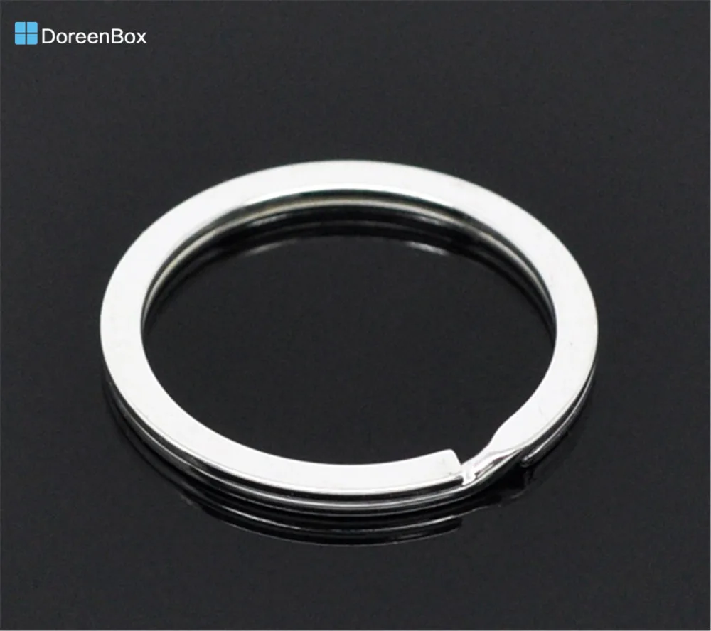 Doreen Box hot 20 серебряные кольца для ключей 25 мм (B12616)|ring key ring|split rings ringskey ring |