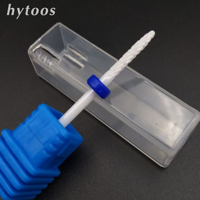 FA0214T HYTOOS 4 типа керамическое конусное сверло для ногтей 3/3" роторные сверла для маникюра аксессуары для ногтей фреза для удаления геля - Цвет: FA0214T