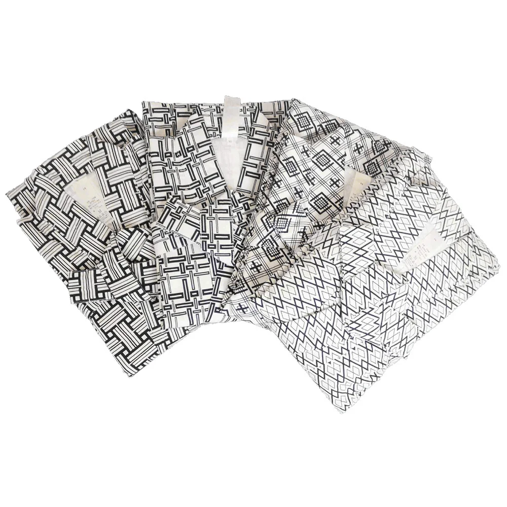 Халат кимоно мужской в японском стиле хлопковый юката ночная рубашка с рукавом 3/4