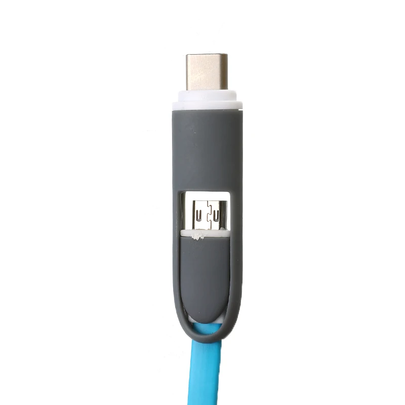 2 в 1 USB кабель мульти Быстрая зарядка микро USB кабель 2 в 1 мобильный телефон usb type C кабель для iPhone samsung Xiaomi