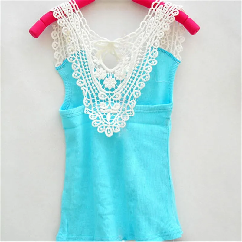 Candy Colors 0-3Y Girls Kids Baby Hollow Out Lace Sleeveless Tank Vest Tops Summer Princess party Dress Toddler Dresses | Детская одежда