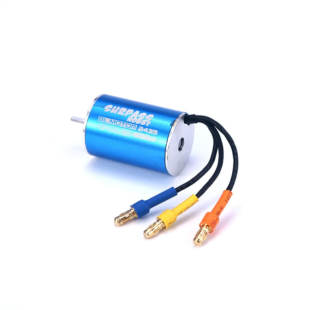 Бессенсорный бесщеточный двигатель SURPASS HOBBY 2435 4800KV 4P с 25 А бесщеточным ESC Combo для 1/16