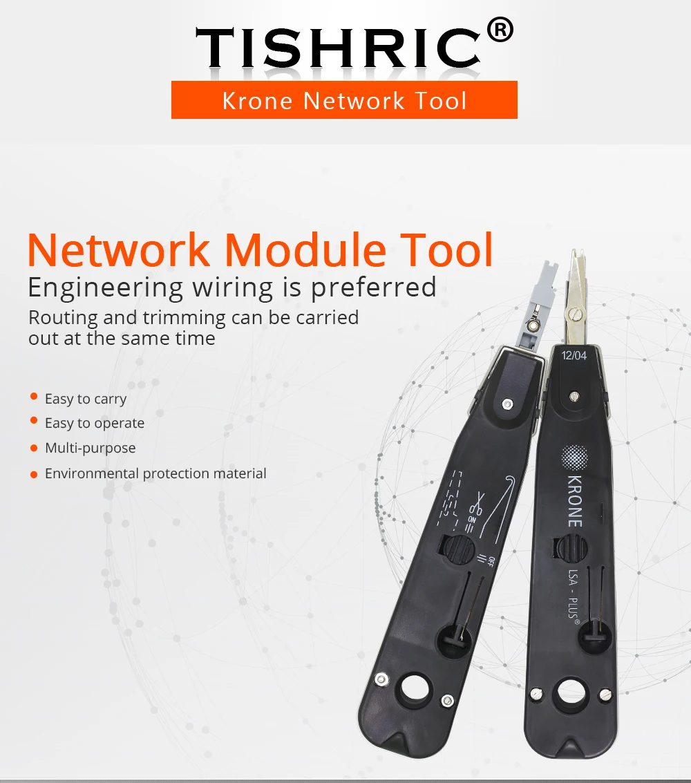 TISHRIC Krone RJ45 щипцы Профессиональный Lsa-plus телекоммуникационный телефонный провод кабель RJ11 оптический удар вниз сеть обжимных инструментов Комплект