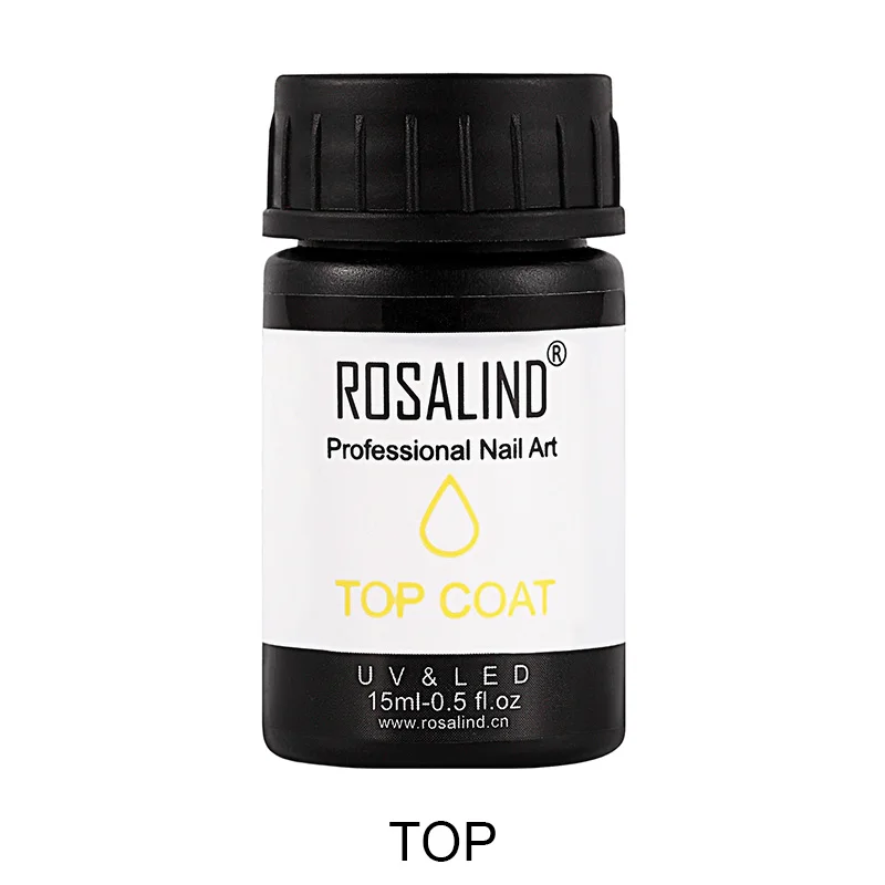RE04TOP ROSALIND 1 шт. Базовый Топ гель лак для ногтей искусство Высокое качество замачиваемый УФ светодиодный гель для ногтей долговечный резиновый гель лак Базовое покрытие - Цвет: RE04TOP