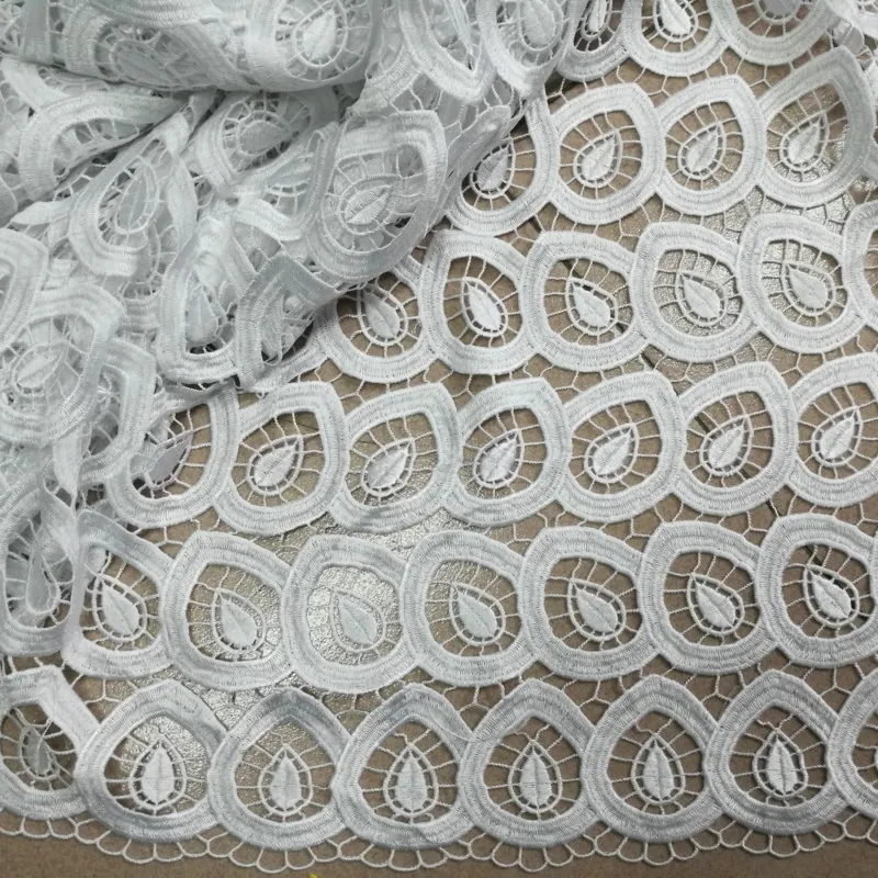 

Knitted Pure color embroidered big water drops design Water soluble lace PW135,Free Shipping cheap African Cord lace fabric