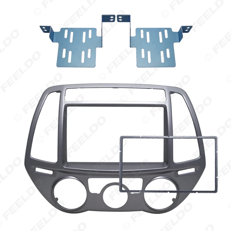 FEELDO 2Din Автомобильная фасция для hyundai I-20 I20 I 20 Руководство AC Радио DVD стерео панель GPS Даш крепление отделка комплект лицевая пластина рамка Facia