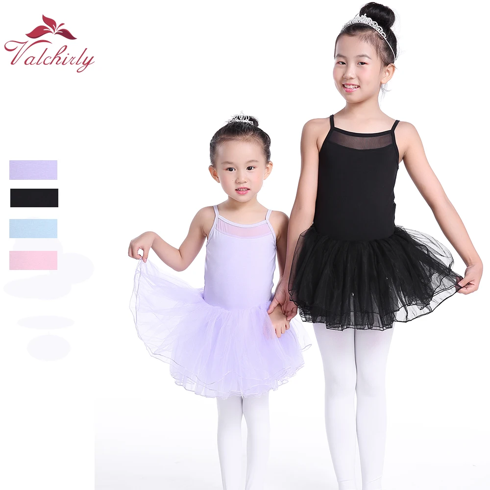 Girls Camisole Ballet Dance Leotard Tulle Skirt Kids Ballet Tutu Dress Ballet Costume Dance Wear Pink Blue Lavender and Black