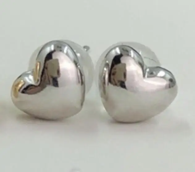 Aazuo Real 18 К Белое золото с настоящими бриллиантами 0.42ct IJ SI классические круглые серьги гвоздики подаренные для женщин Свадебная вечеринка Au750 настоящее золото - Цвет камня: Heat White Gold
