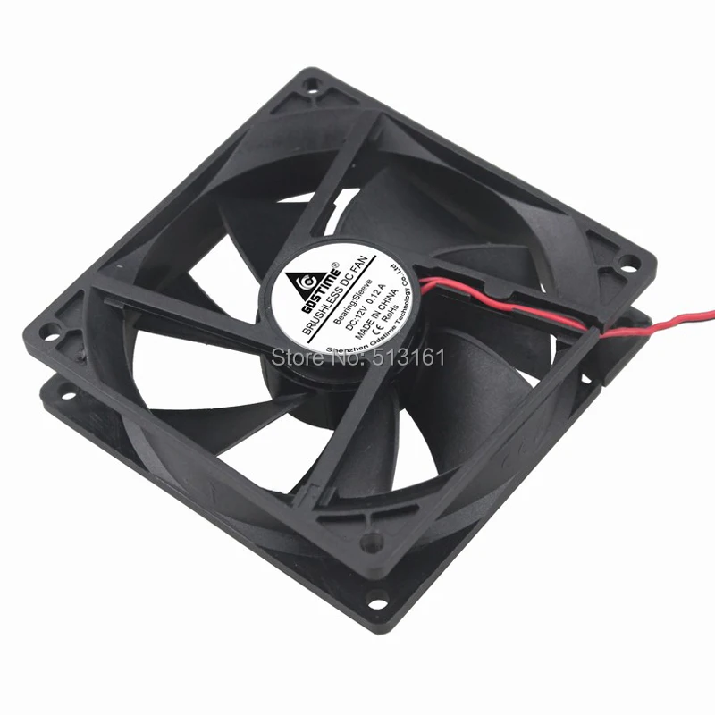 10 шт./лот Gdstime DC 12 В 92X92X25 92 мм 2Pin 9225 осевой вентилятор охлаждения|cooling fan|12v axial fan92mm fan