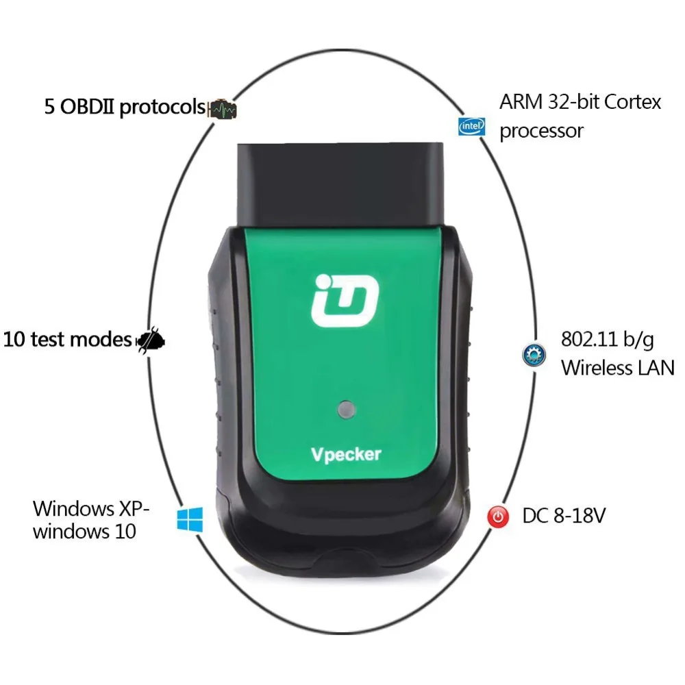 Vpecker Easydiag OBD2 Wifi V11.9 новейший OBD 2 Автомобильный сканер+ 8 дюймовый Windows 10 Vpecker планшет ODB 2 Автосканер