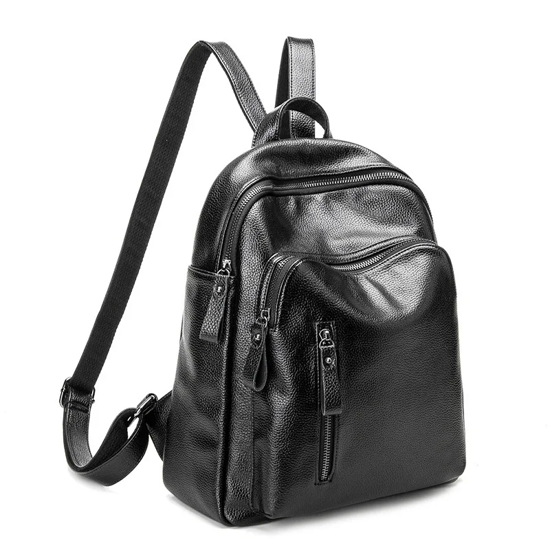 

2018 New Vintage Leather Backpack Female Shoulder Bag Rucksack Soft Large Capacity Women Backpack Genuine Leather Fashion C691