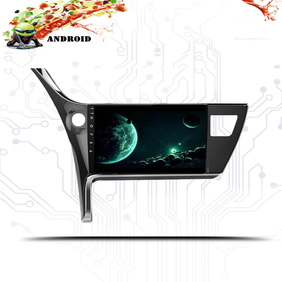 Android 9 0 IPS 1024*600 экран автомобильный dvd для toyota corolla 2016 2017 2018 ПК cd Радио gps плеер