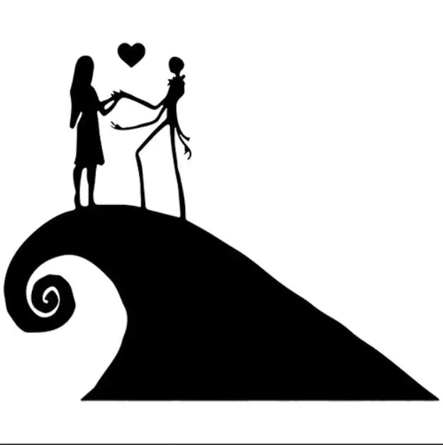 2 Style Jack n Sally Love Die Vinyl Car Styling Decal Art Trunk Window Stickers L124 | Автомобили и мотоциклы