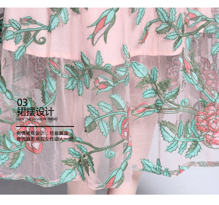 

womens woman ladies Designer summer cute embroidery Embroidered Floral slim A-line Cocktail party long midi dress clothes wear
