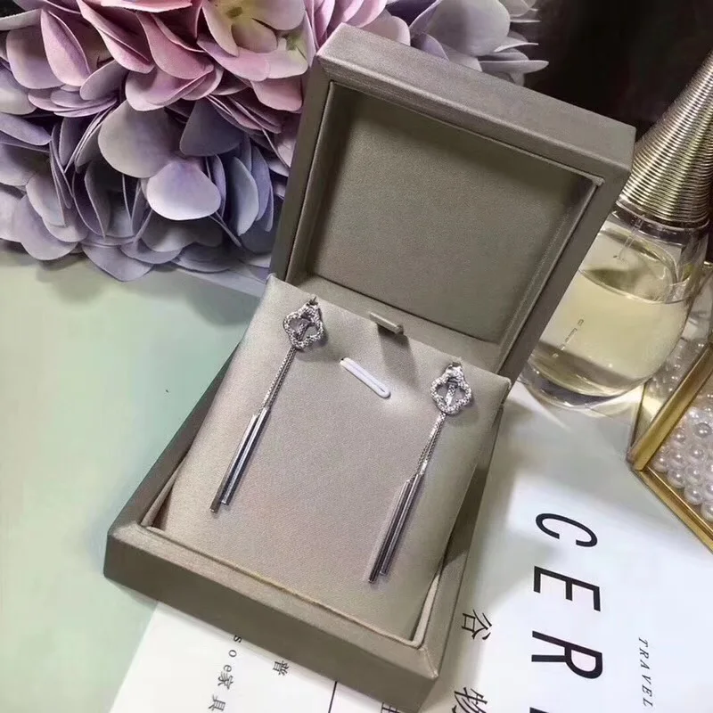 925 Серьги Серьги-гвоздики Tremella линия моды микро-инкрустированные циркон |