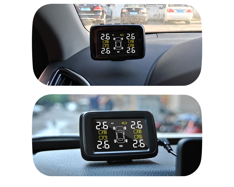CAREUD U901 Авто Грузовик TPMS автомобиля Беспроводной шин Давление мониторинга Системы+ 4 Сменные Батарея датчики ЖК-дисплей Дисплей