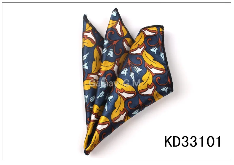 KD33101 Мужские карманные квадратные Цветочные носовые платки для костюмов 23 см* 23 см носовые платки для мужчин и женщин Брендовые костюмы карманные полотенца носовой платок - Цвет: KD33101