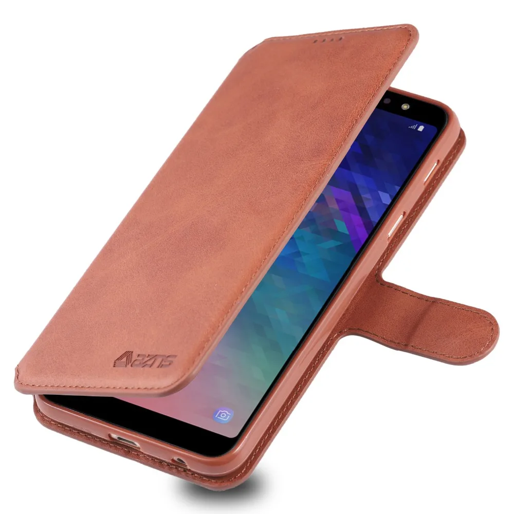 Retro Flip PU Leather Case for Samsung Galaxy S8 S9 Plus A6+ A7 A8Plus 2018 A6S A8 S A9S Note 8 Cover S10 Lite Phone | Мобильные