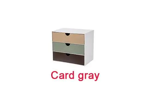 Card gray Многофункциональная коробка для хранения большой емкости офисная коробка книжная полка папка для документов алмазная живопись настольная книга Органайзер SD9039 - Цвет: Card gray