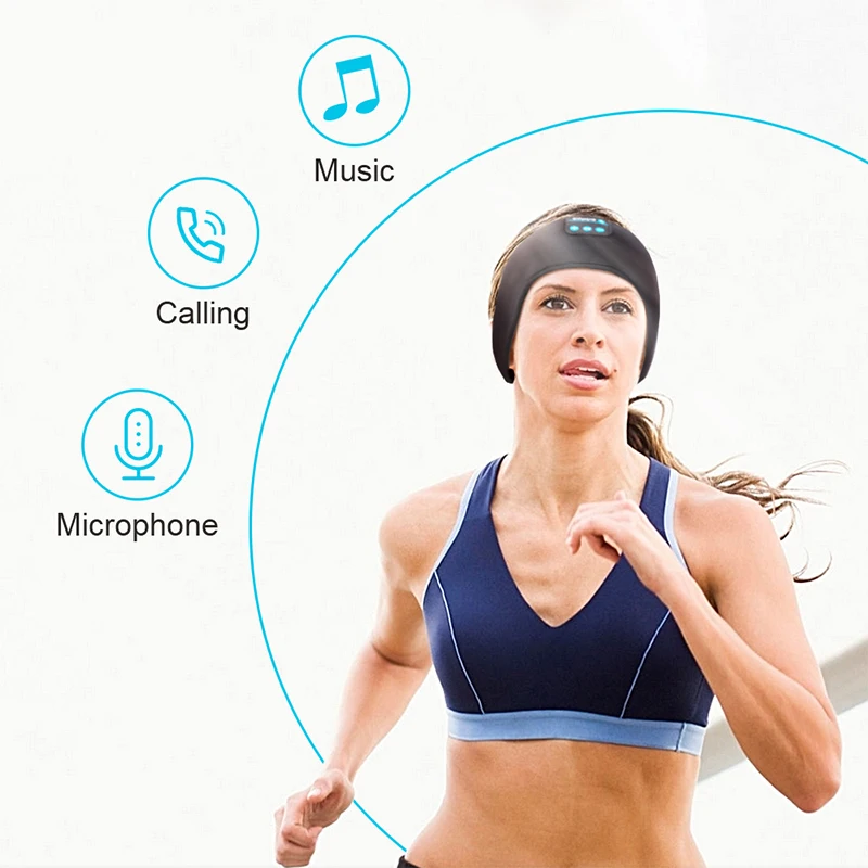 Highever повязка с Bluetooth наушники для сна Йога Аксессуары зима Вязание