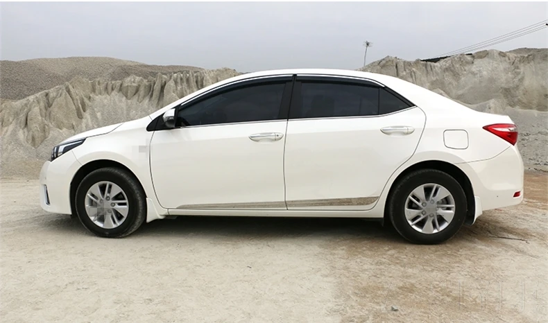 Для toyota corolla-, аксессуары, хромированная abs дверная боковая линия, Декоративный корпус, Формовочная крышка, защитная отделка, Внешнее украшение