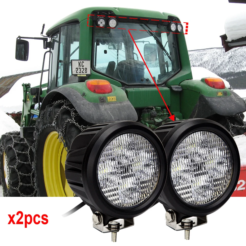 Круглый 40 Вт тракторный фонарь Led 5 дюймов светодиодный рабочий свет 12В 24В задний