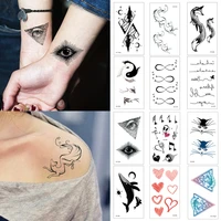 sale cute new design deer fish black white women girls body art tattoo stickers waterproof temporary tattoo for children