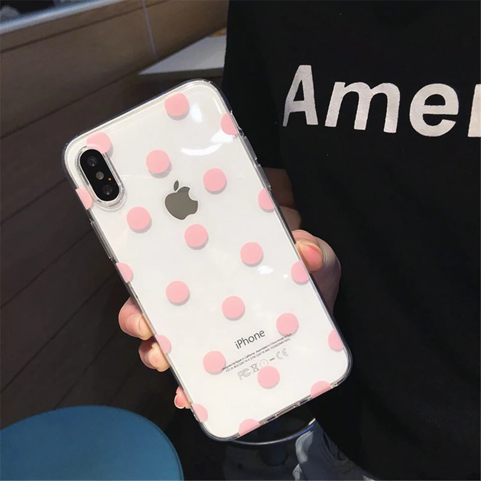 Lovebay чехол для телефона для iPhone 11, 6, 6 S, 7, 8 Plus, X, XR, 11Pro, XS Max, милый мультяшный волнистый прозрачный мягкий ТПУ чехол для iPhone X
