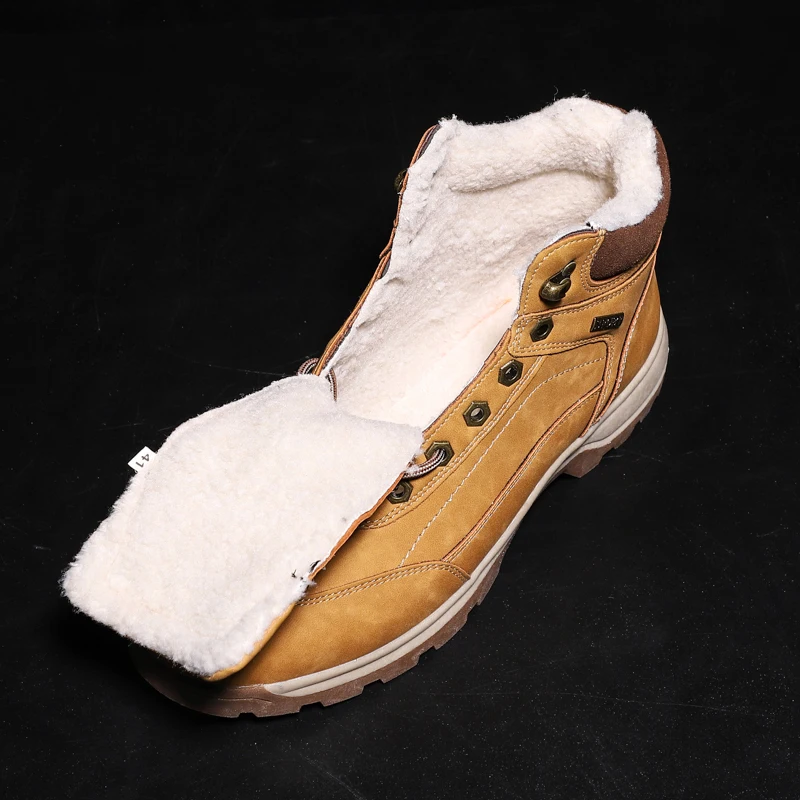 Fotwear/Мужская Рабочая обувь Мужские уличные зимние меховые ботинки с