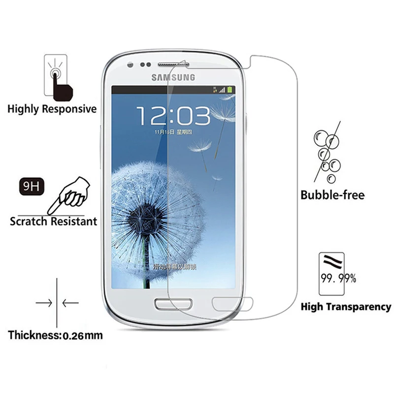 2.5D Закаленное стекло для Samsung S3 Mini 9H Взрывозащищенная защитная пленка экрана 8190