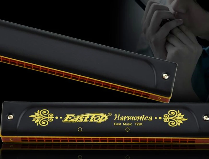 T22K Easttop 22 Hole Tremolo Губная гармошка ABS расческа Музыкальные инструменты Armonica Instrumento C