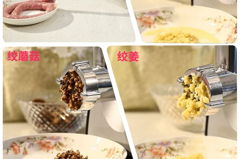 JIQI бытовая электрическая мясорубка из нержавеющей стали, слайсер, резак, измельчитель овощей, измельчитель, наполнитель колбасы, машина для наполнения пищевых продуктов