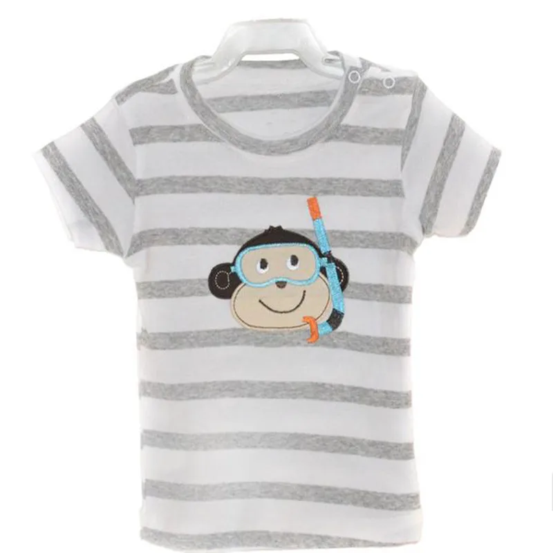 Модные футболки с коротким рукавом для маленьких мальчиков и девочек детские - Фото №1