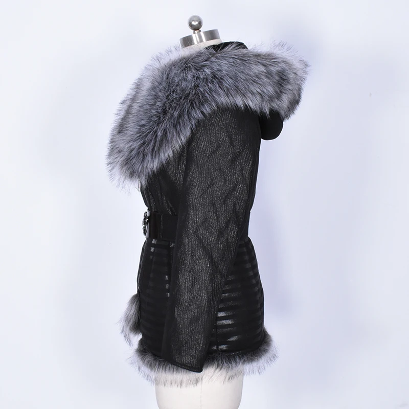 Завод прямые поставки Искусственный мех пальто женщин Мех животных BTS зимняя