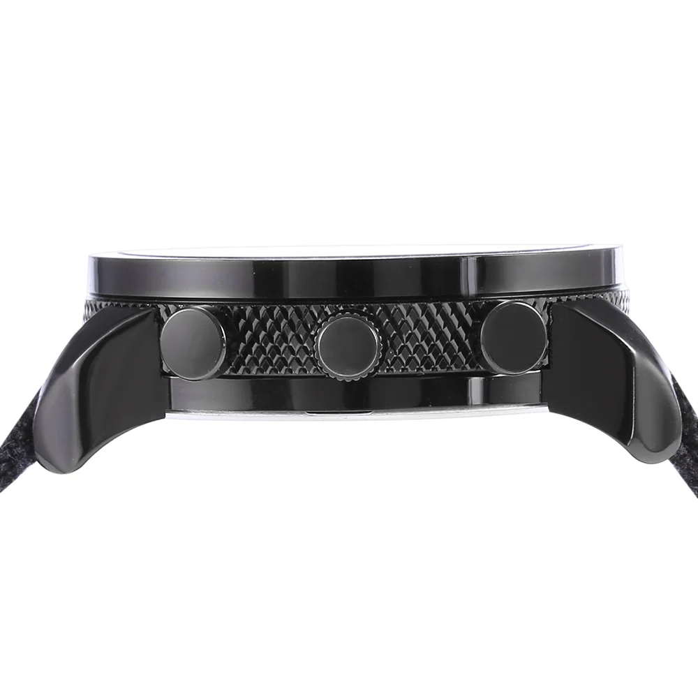 Мужские часы с двойным часовым поясом кварцевые ремешком из парусины армейские