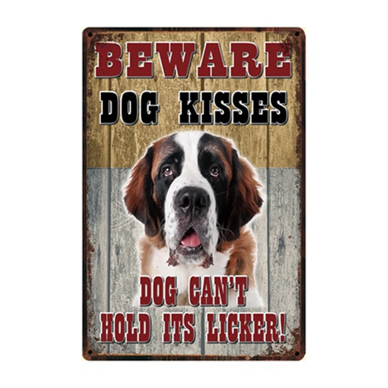 [Kelly66] жестяной плакат с надписью Good Dog Waring остерегайтесь Мопсов металлический
