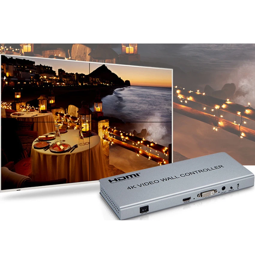 Видеостена контроллер 2x2 1 HDMI/DVI Вход 4 HDMI Выход K ТВ процессор изображения шить