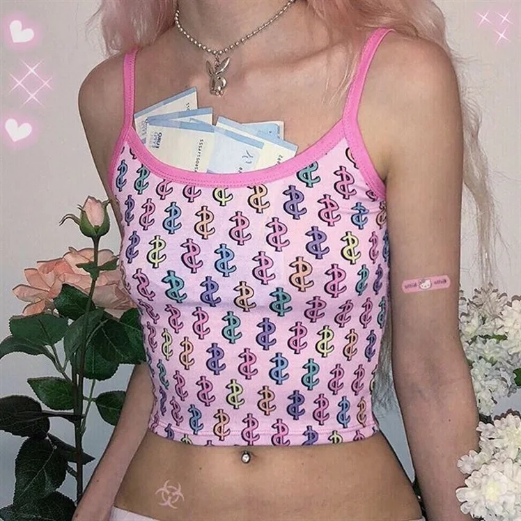 Летние женские топы, сексуальные укороченные топы с принтом Dollskill Camisas Mujer, уличная одежда